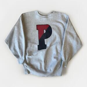 Vintage University of Penn Champion Reverse Weave Sweatshirt XL Gray 80s USA